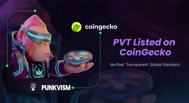 Punkvism PVT Officially Listed on Global Crypto Data Platform CoinGecko